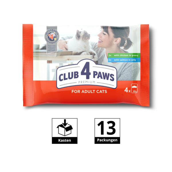 13X0,34kg CLUB 4 PAWS PREMIUM "FOR ADALT CATS"